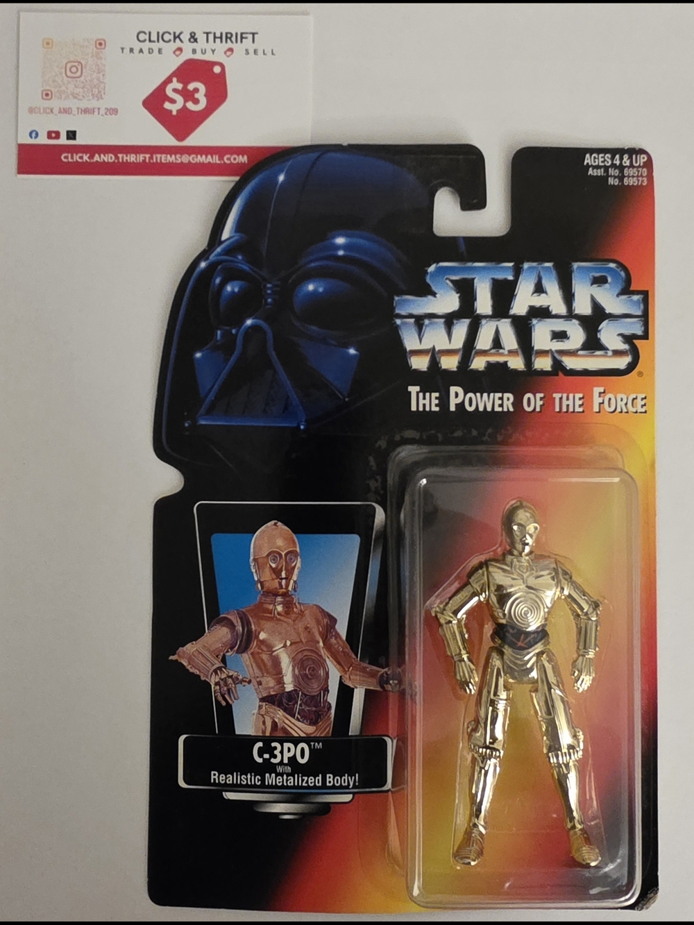 Star Wars The Power of the Force C-3PO Action Figure - Gold